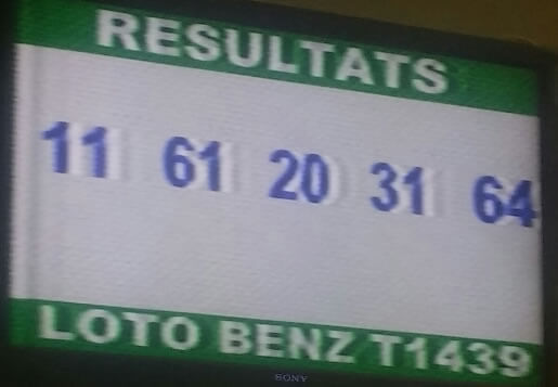 Résultats du loto Benz tirage 1439