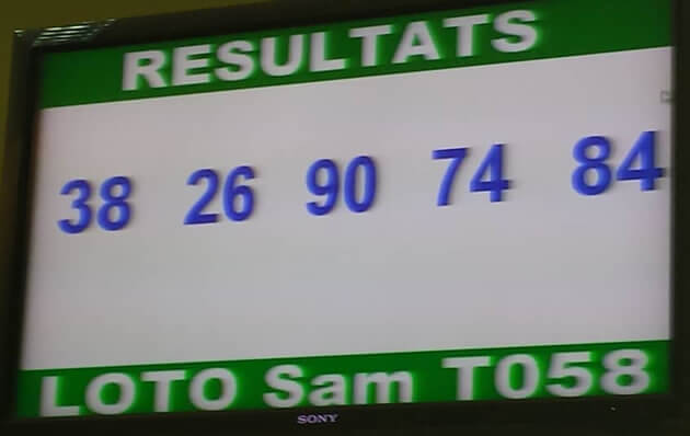 Résultats Loto SAM tirage 58
