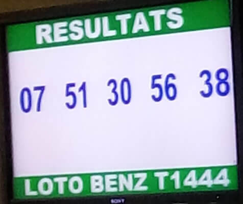 Résulats loto Benz tirage 1444
