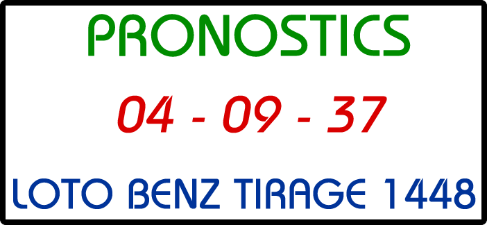 Pronostics jeu lotto benz tirage 1448