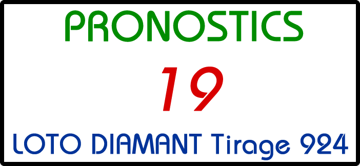 Pronostics pour le lotto Diamant tirage 924