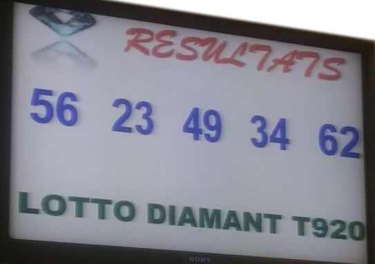 Resultats loto Diamant Tirage 920
