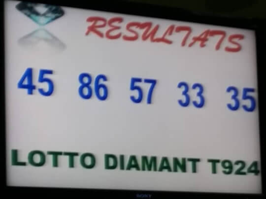 Résultats du loto Diamant tirage 924