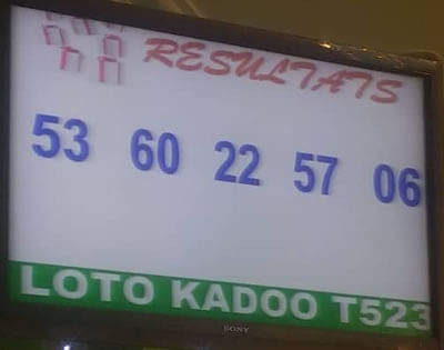 Les résultats du tirage 523 du loto KADOO du vendredi 28 décembre 2018.