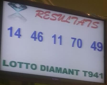 Résultats du lotto Diamant tirage 941