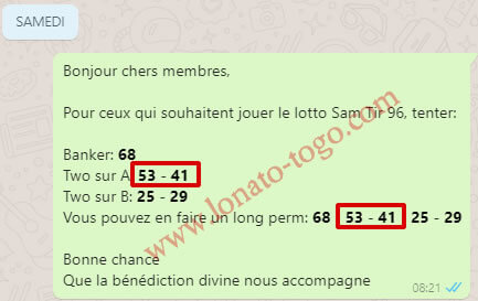 Pronostics Loto SAM tirage 96 du groupe "One Banker to WIN"