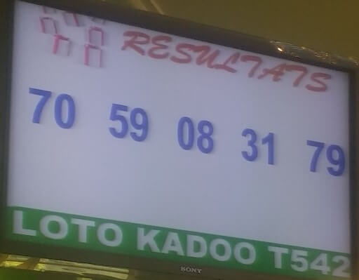 Résultats, ou numéros gagnants du loto Kadoo tirage 942