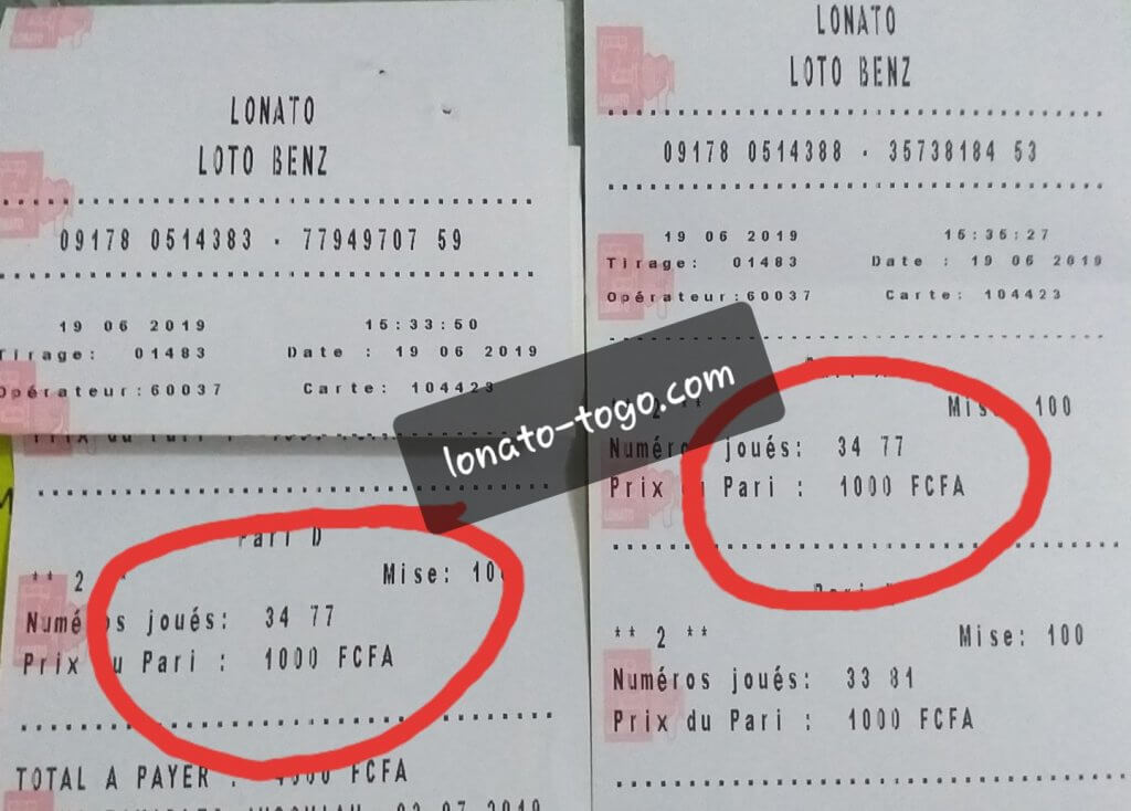 Coupon gagnant lotto Benz