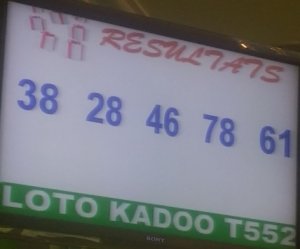 Numéros du lotto Kadoo tirage 552