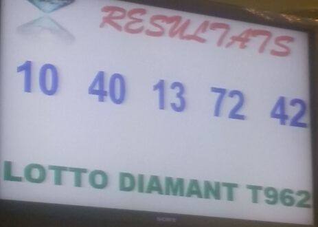 Numéros gagnants du loto Diamant tirage 962
