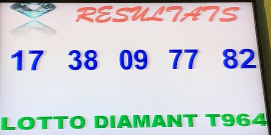 Numéros gagnants du lotto Diamant tirage 964