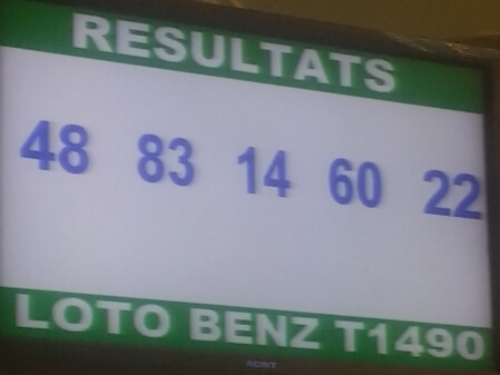 Numéros gagnants du lotto Benz tirage 1490