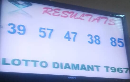 Numéros gagnants du lotto Diamant tirage 967.