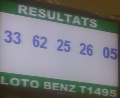 Numéros gagnants du lotto Benz tirage 1495