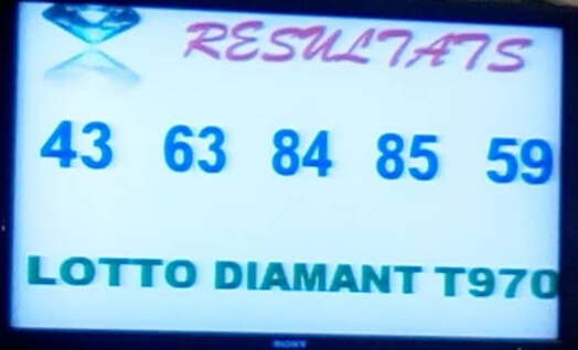 Numéros gagnants du lotto Diamant tirage 970
