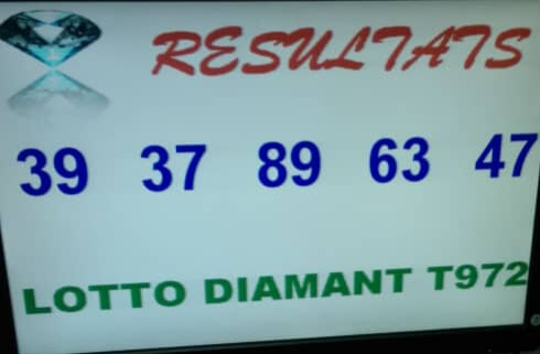 Numéros gagnants du lotto Diamant tirage 972