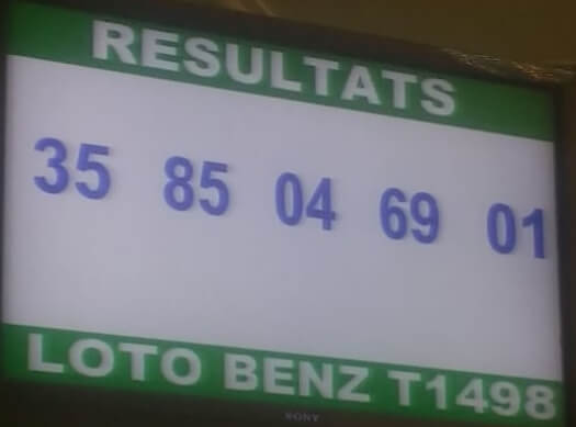 Numéros gagnants du lotto Benz tirage 1498