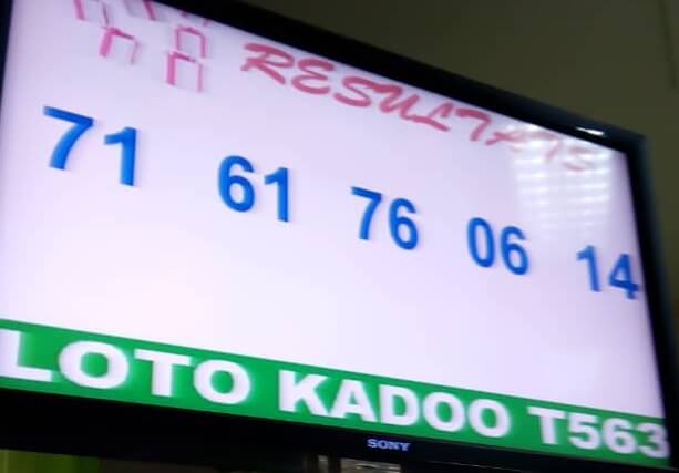 Numéros gagnants du lotto Kadoo tirage 563