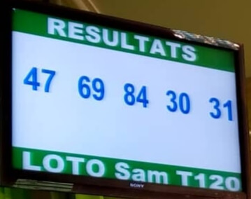 Numéros gagnants du lotto Sam tirage 120