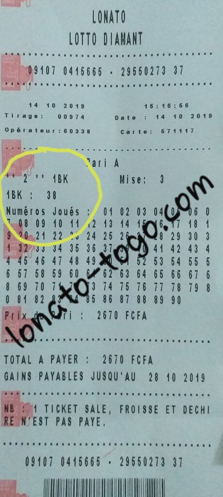 Wins numbers, numéros gagnants, banker