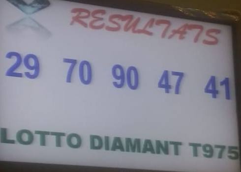 Numéros gagnants du lotto Diamant tirage 975