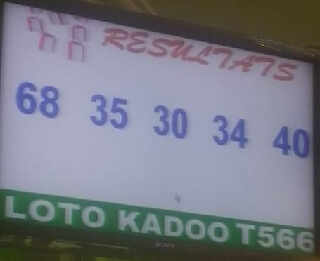 Numeros gagnants Lotto Kadoo tirage 566