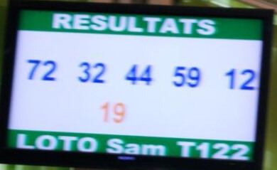 Numéros gagnants lotto Sam tirage 122