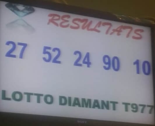 Numéros gagnants du lotto Diamant tirage 977