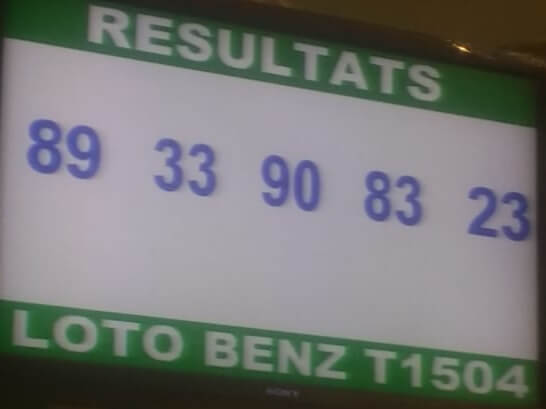 Résultats ou numéros gagnants du lotto Benz tirage 1504