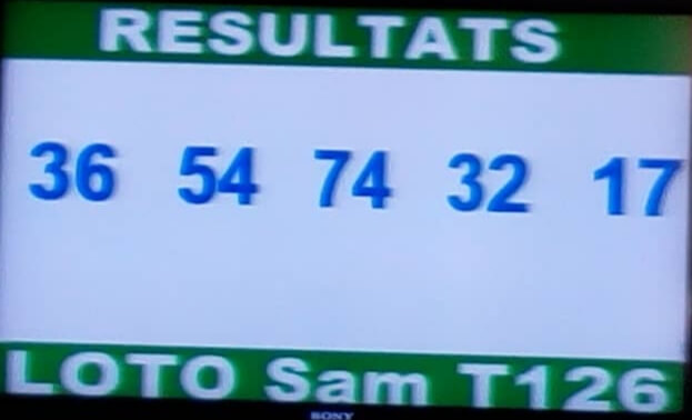 Numéros gagnants du lotto Sam du tirage 126