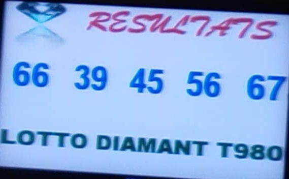Numéros gagnants ou résultats du lotto Diamant tirage 980.