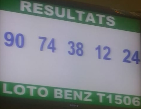 Résultats ou numéros gagnants du lotto Benz tirage 1506.