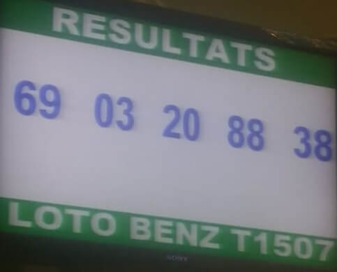 Numéros gagnants du loto Benz tirage 1507