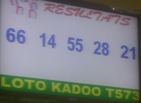 Numéros gagnants du lotto Kadoo tirage 573