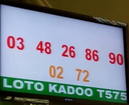 Résultats loto Kadoo tirage 575