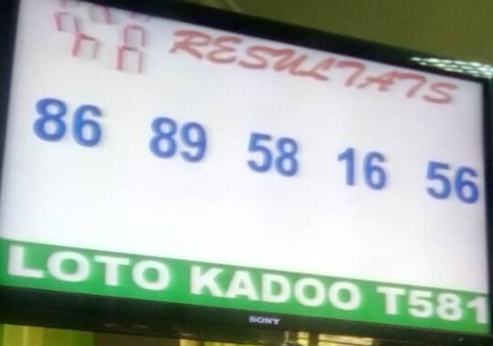 Numéros gagnants du lotto Kadoo tirage 581