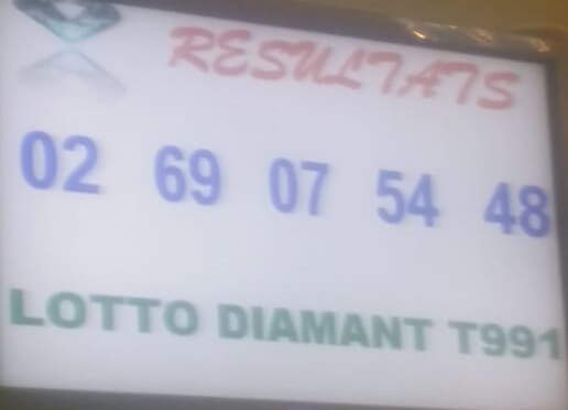 Numéros gagnants lotto DIAMANT tirage 991