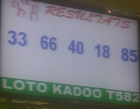 Numéros gagnants ou résultats du lotto Kadoo tirage 582