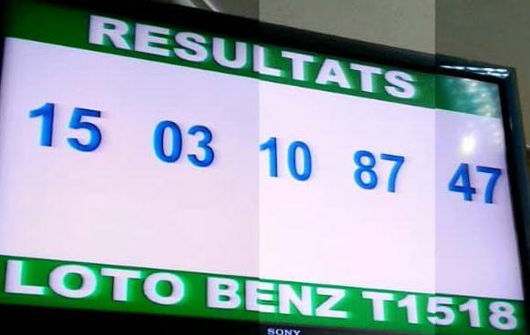 Numéros gagnants ou résultats du loto Benz tirage 1518