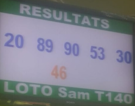Résultats ou numéros gagnants du loto Sam ne 140
