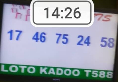 Résultats du loto Kadoo tirage 588