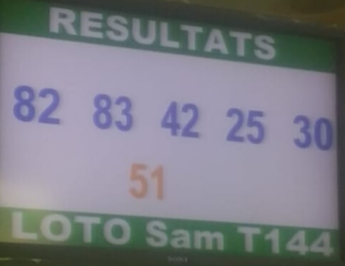 Numéros gagnants ou résultats du loto SAM tirage 144
