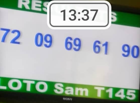 Numéros gagnants du loto SAM tirage 145