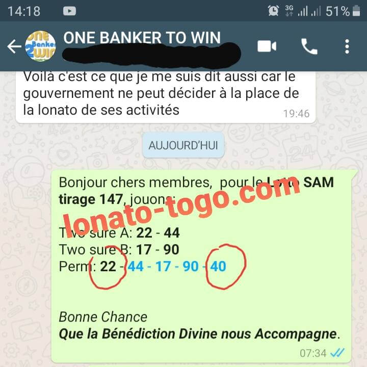 Pronostics du groupe "One Banker to Win" pour le loto Sam tirage 147