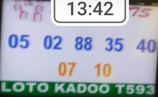 Numéros gagnants du loto Kadoo tirage 593