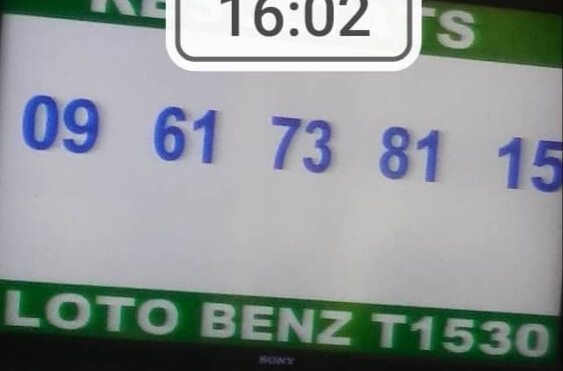 Numéros gagnants loto Benz tirage 1530: 09 - 61 - 73 - 81 - 15