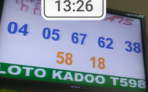 Numéros gagnants du lotto Kadoo tirage 598