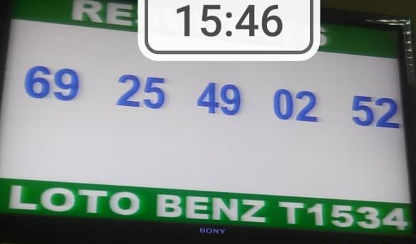 Numéros gagnants ou Résultats du lotto loto Benz Tirage 1534 ==> 69 - 25 - 49 - 02 - 52