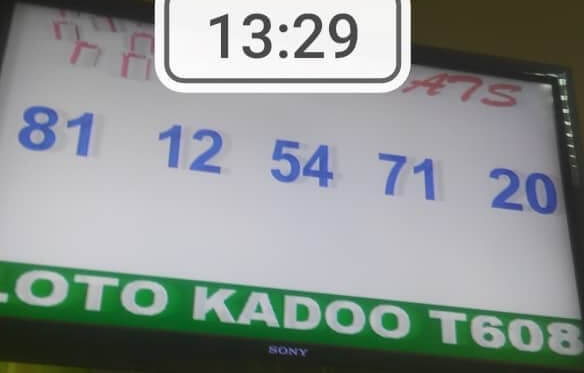 Numéros gagnants du loto Kadoo tirage 608