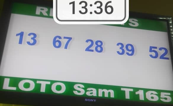 Résultats ou Numéros gagnants du loto Sam tirage 165